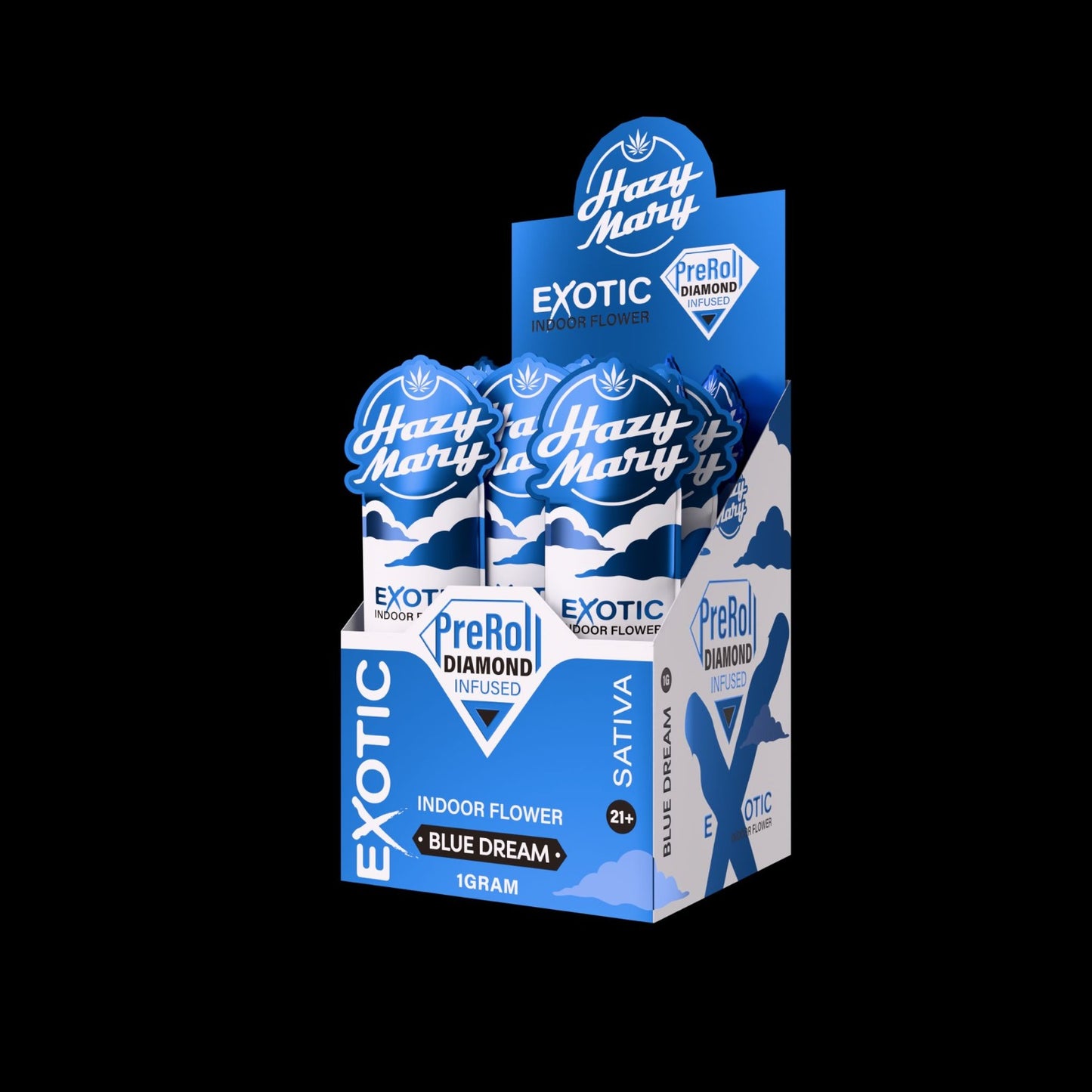 Hazy Mary - Diamond Infused Pre-rolls BLUE DREAM - 1G - 40CT