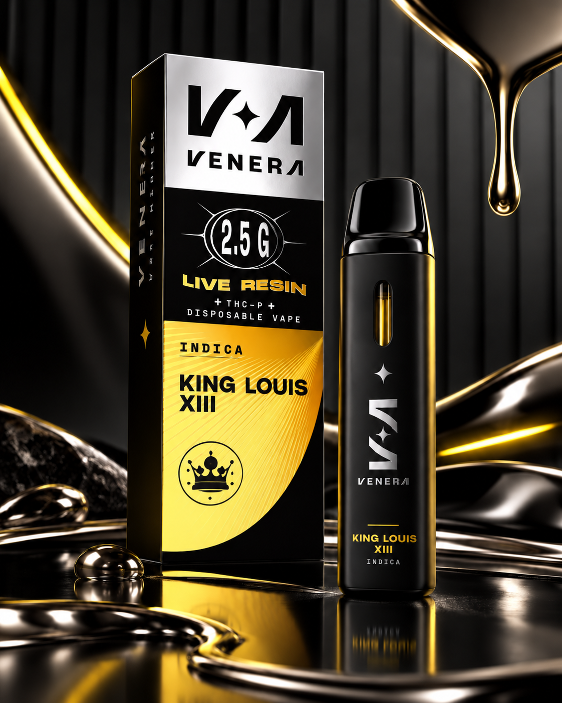 Venera Live Resin Dispo - King Louis XIII