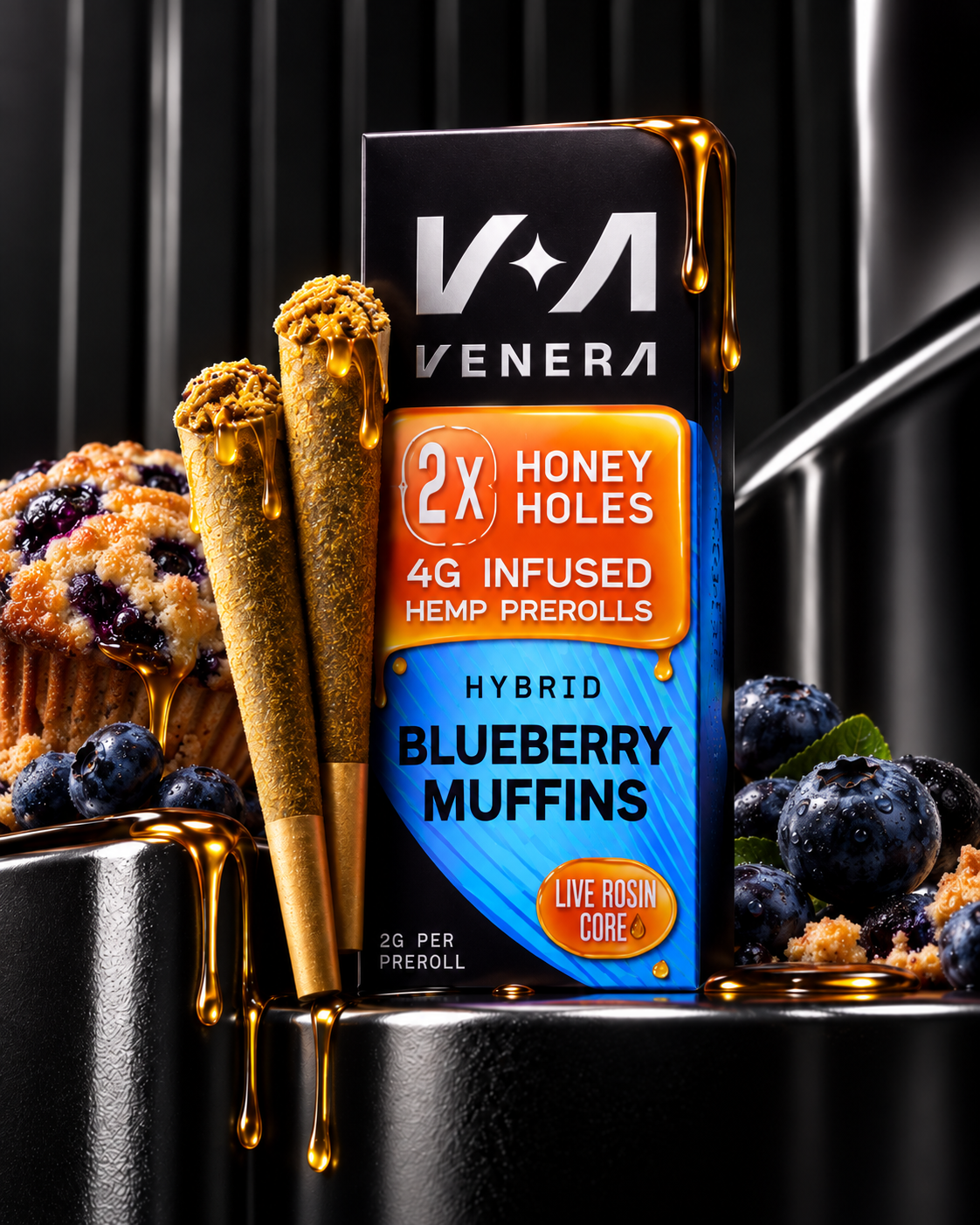 Venera Hashholes Birthday Cake Hybrid Hemp Prerolls