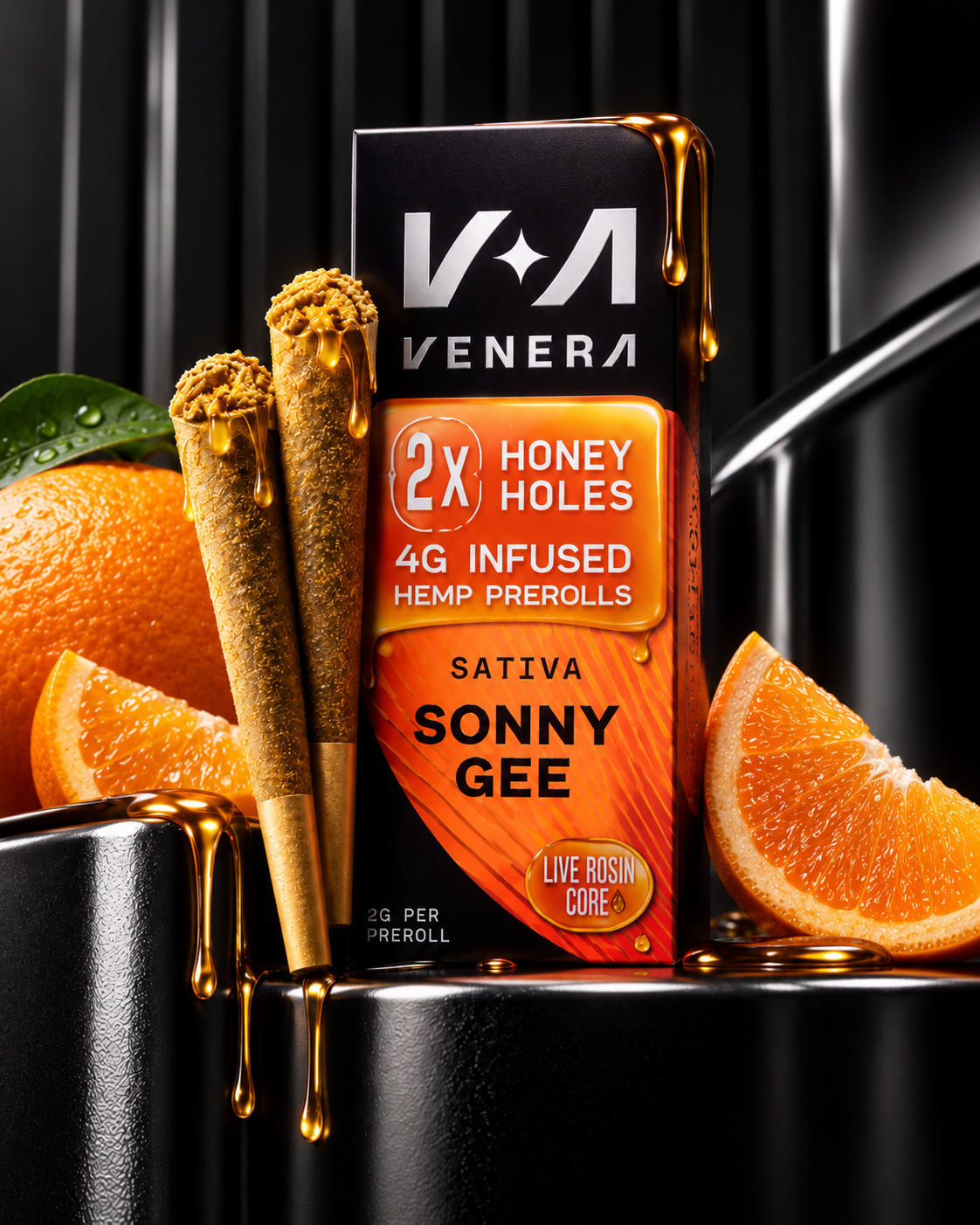 Venera Hashholes Mamba Negra Indica Hemp Prerolls