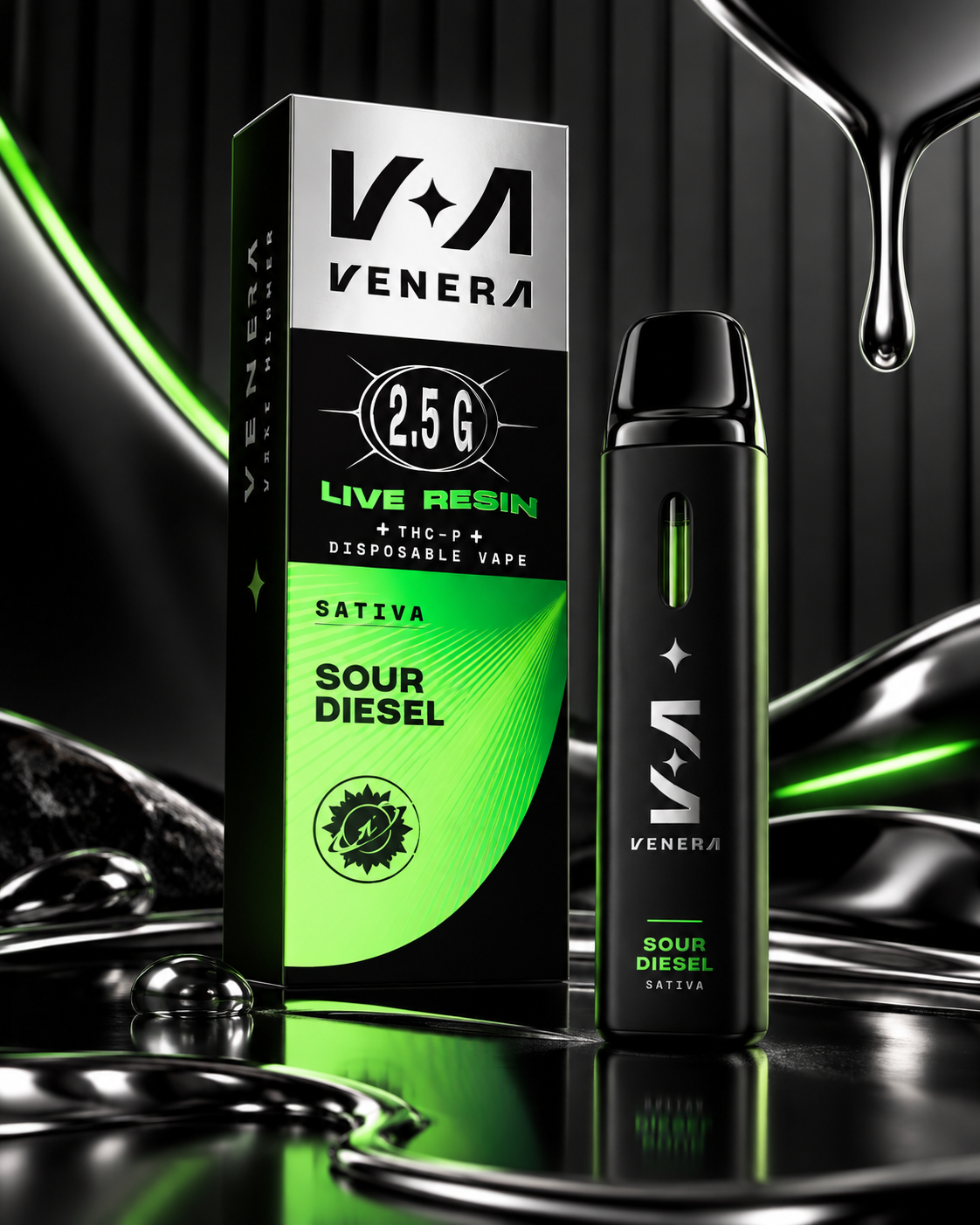 Venera Live Resin Dispo Sour Diesel Sativa