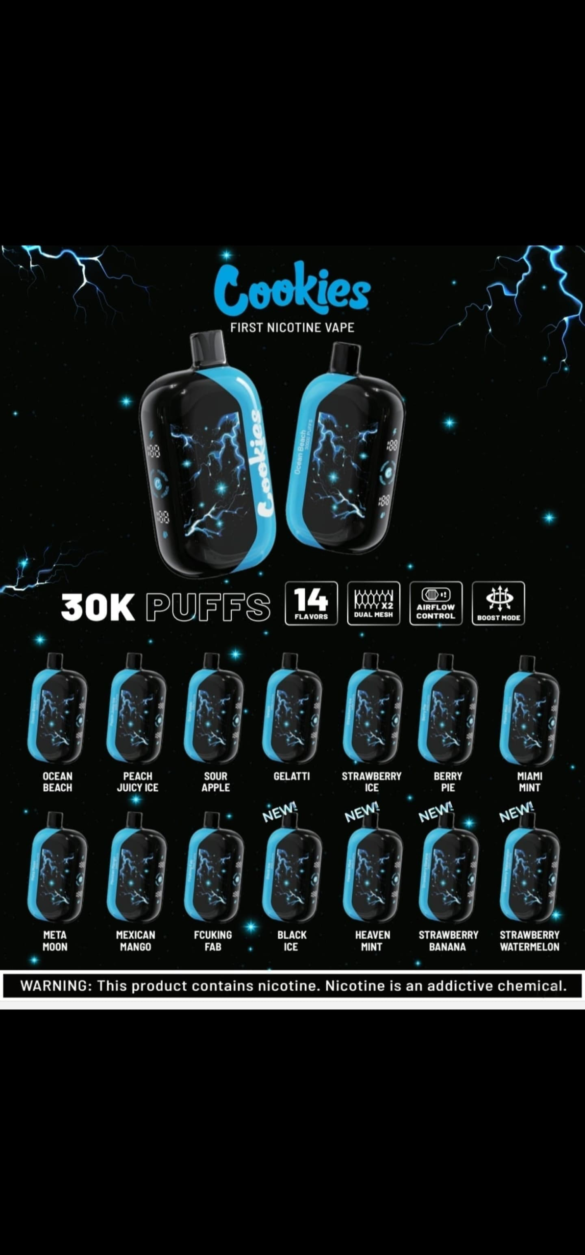 elf bar vape uk Ocean Beach Cookies 30K Disposable main image 1
