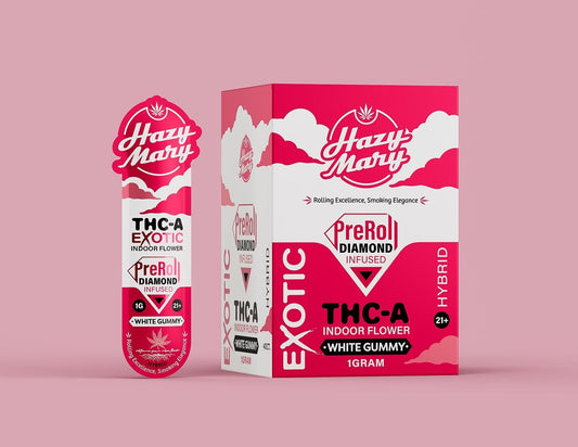 Hazy Mary - Diamond Infused Pre-rolls WHITE GUMMY - 1G - 40CT