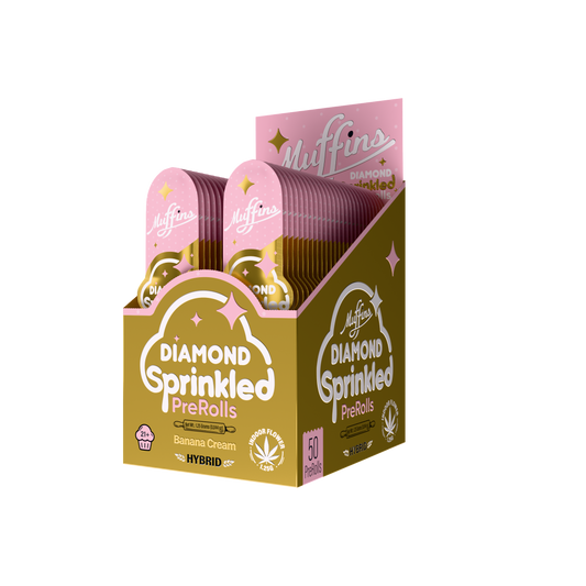 Muffins - 50ct Diamond Sprinkled Pre-roll BANANA CREAM
