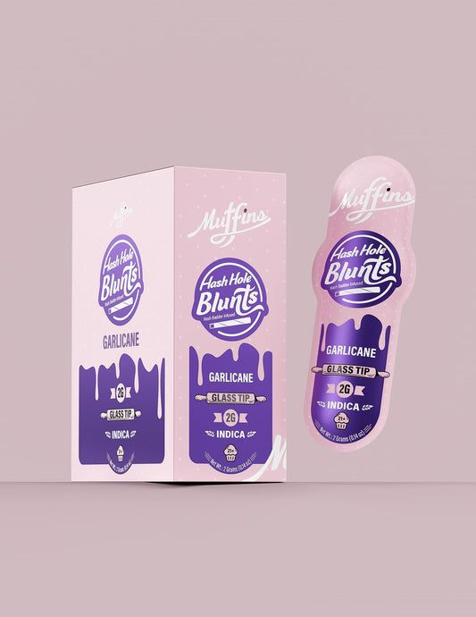 Muffins - THC-A Blunts Hash Hole Preroll 20 Count Display Box | GARLICAN