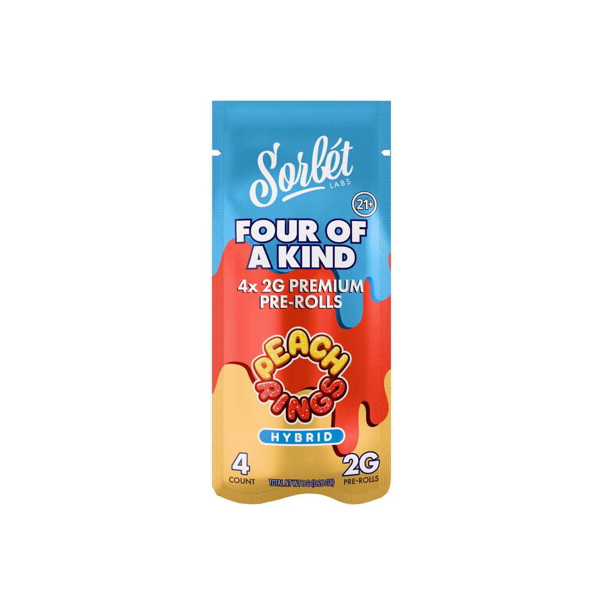 Sorbet 10pk 4ct 2G PEACH RINGS